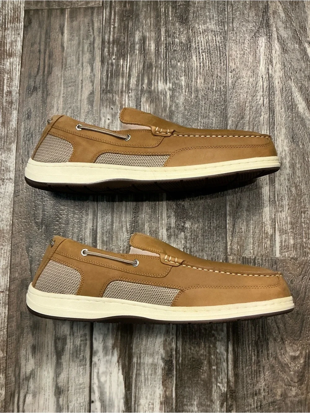 Dockers Men's Cognac Slip-On Leather Loafer Size 14